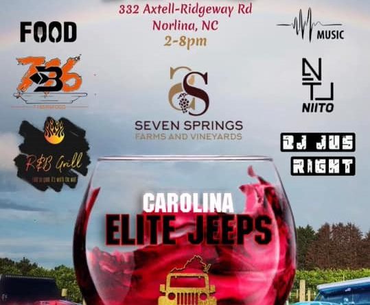 jeep event seven springs farm vineyard norlina ridgeway north carolina nc