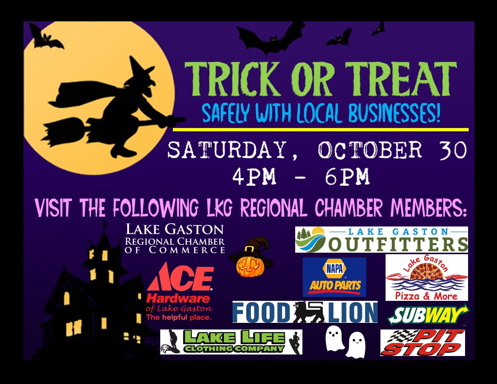 lake gaston trick or treat halloween 2021 littleton north carolina