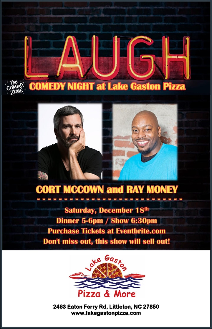 laugh comedy night lake gaston pizza december 2021