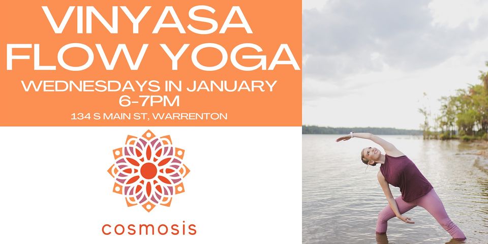 vinyasa flow yoga cosmosis warrenton nc