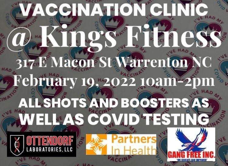 kings fitness vaccination clinic boosters february 19 2022 gang free inc