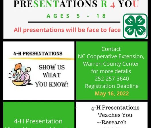 4h presentations warren county cooperative extensions may 17 2022