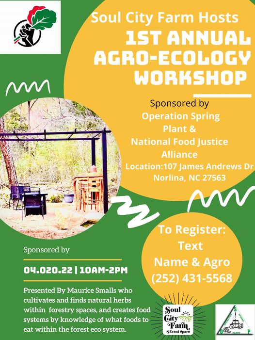 agro ecology soul city farm april 2022