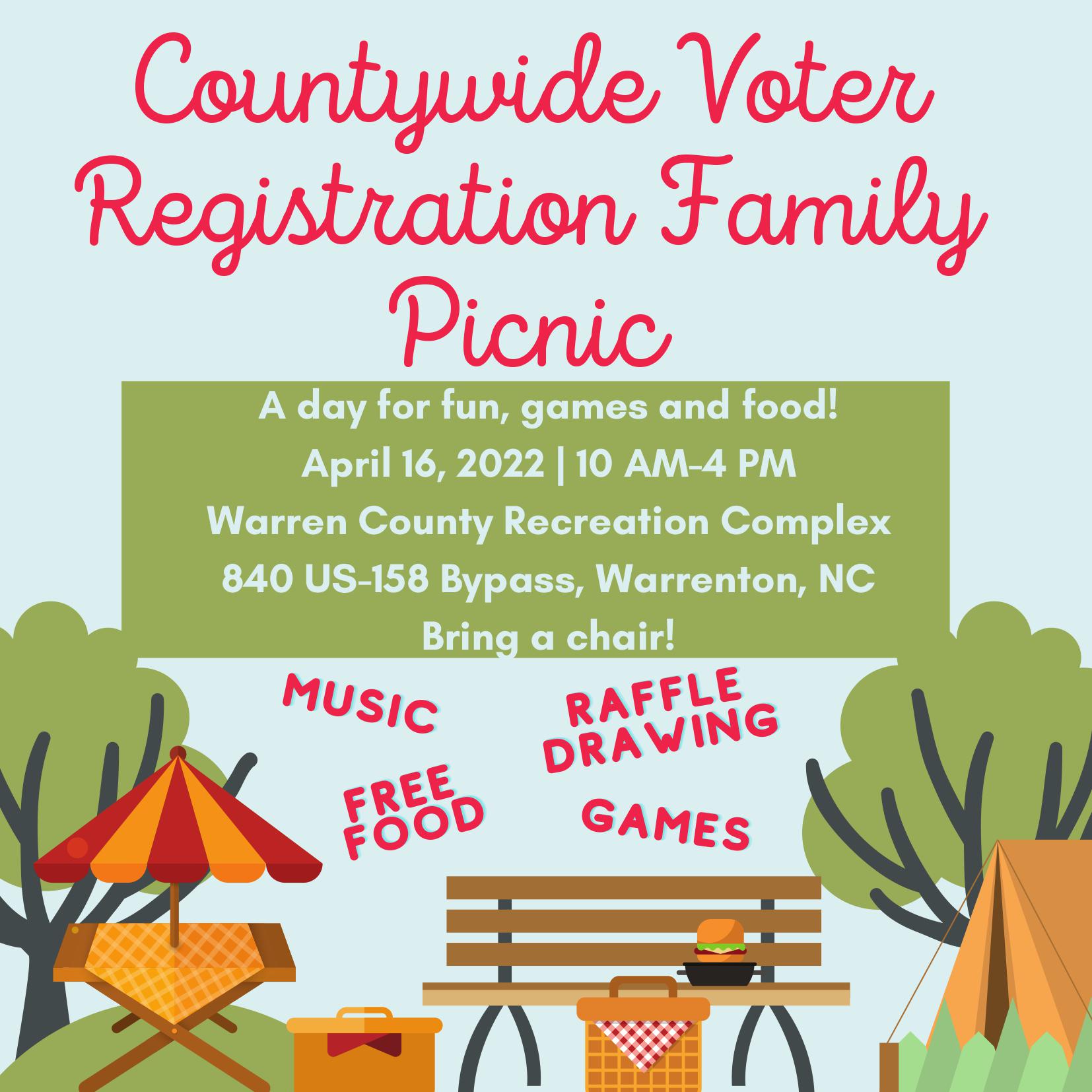 countywide voter registration family picnic warren county warrenton nc