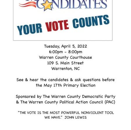 meet the candidates warren county north carolina april 2022