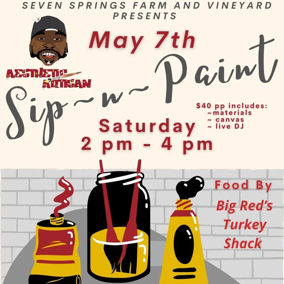 sip n paint seven springs farm vineyard may 2022