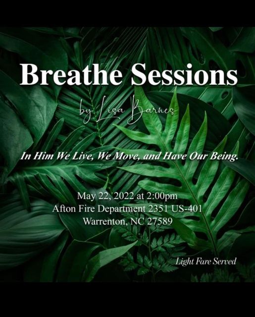 breathe session afton fire department warren county nc may 2022