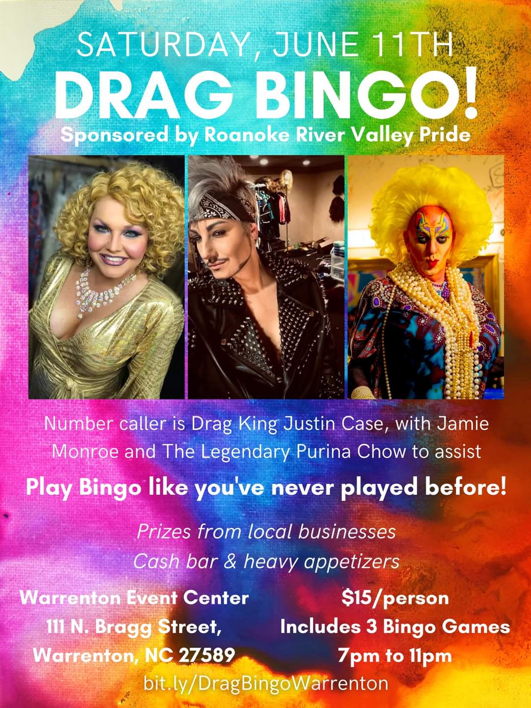 drag bingo pride 2022 warrenton warren county nc