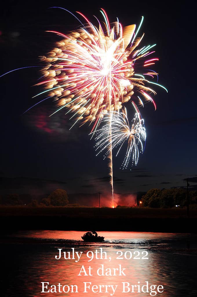 fourth of july fireworks eaton ferry bridge lake gaston littleton nc 2022