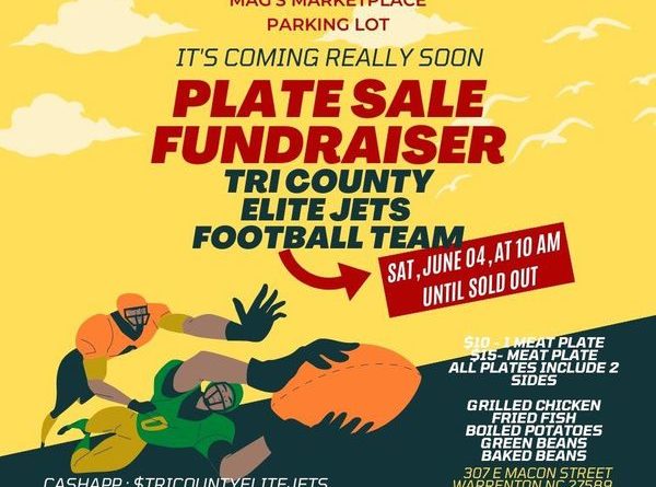 tri county elite jets football team plate sale fundraiser