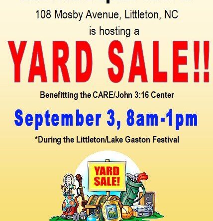 yard sale september 3 2022 littleton nc lake gaston