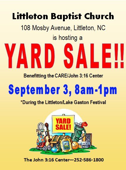 yard sale september 3 2022 littleton nc lake gaston