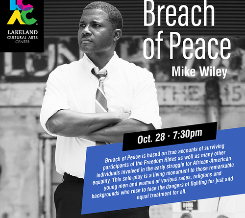 mike wiley breach of peace lakeland cultural arts center littleton nc