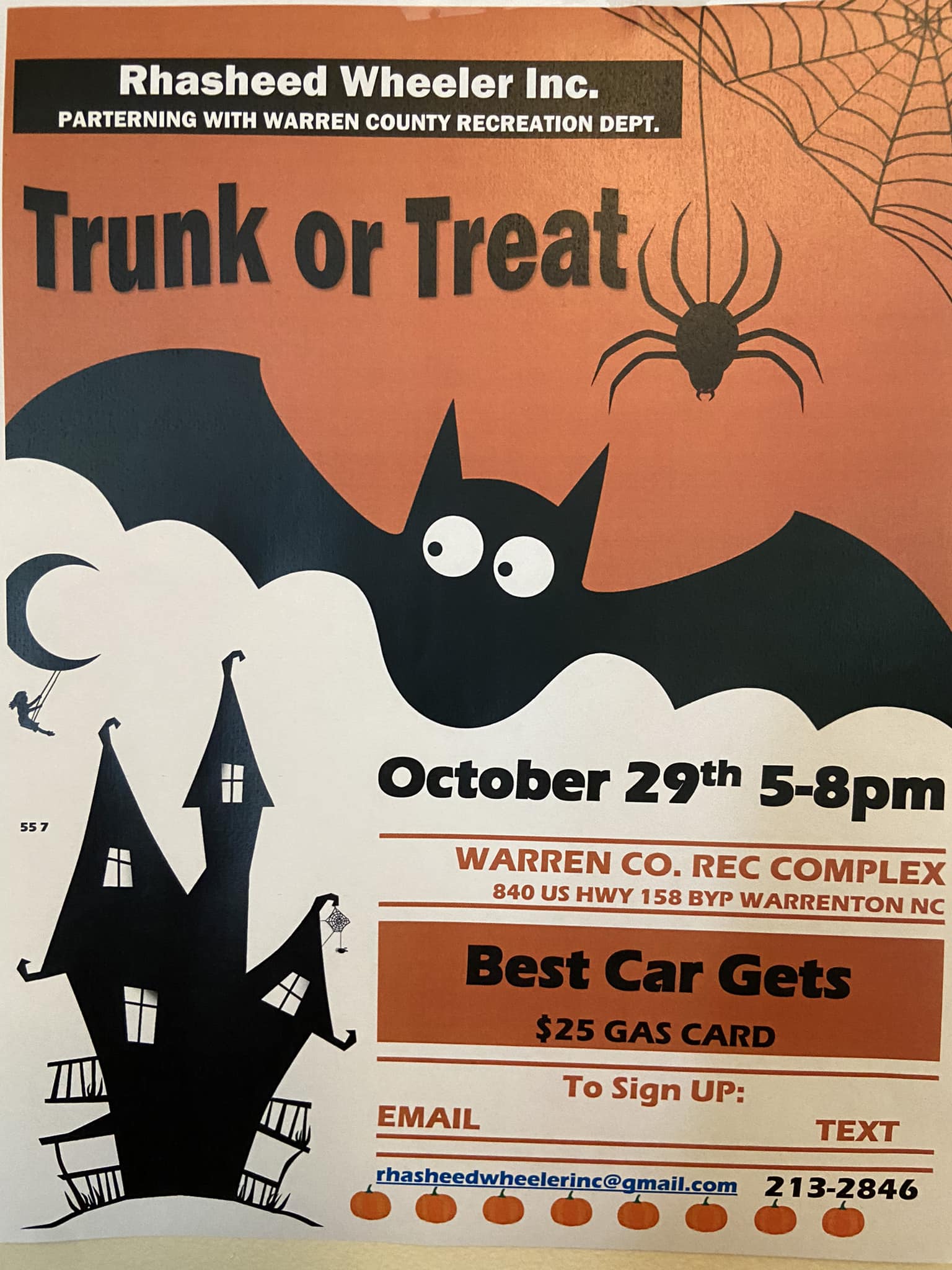 rhasheed wheeler trunk or treat halloween 2022