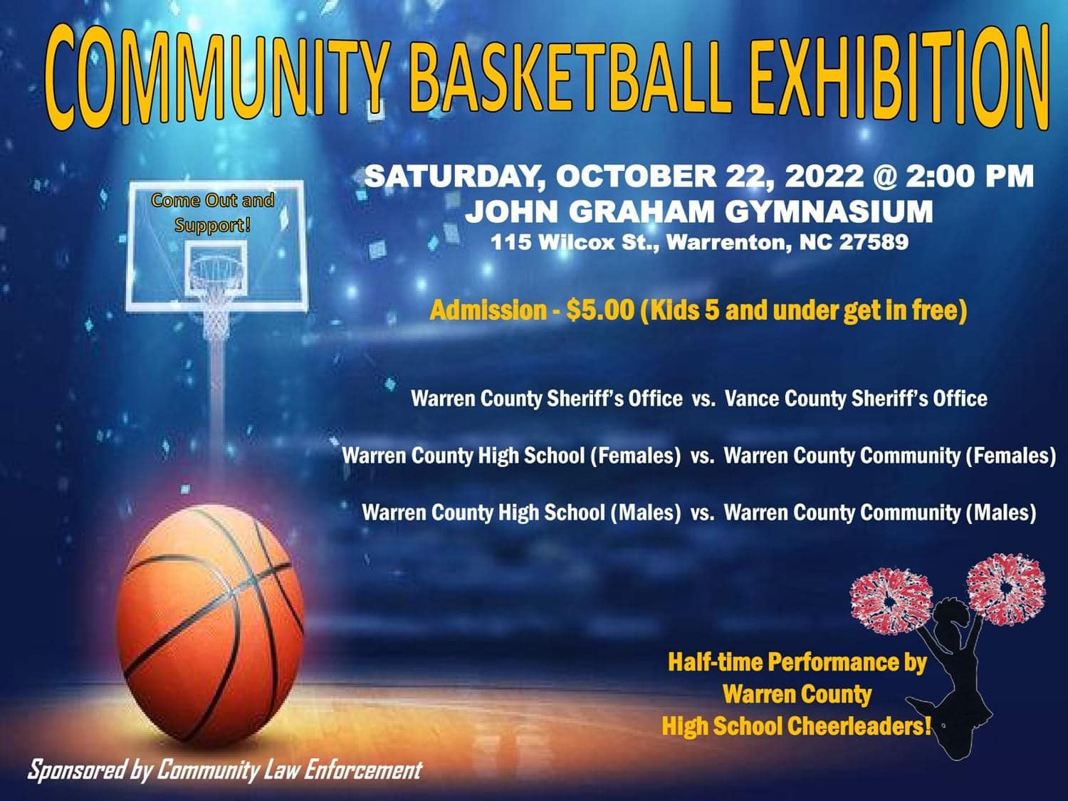 community basketball exhibition warren county law enforcement october 2022