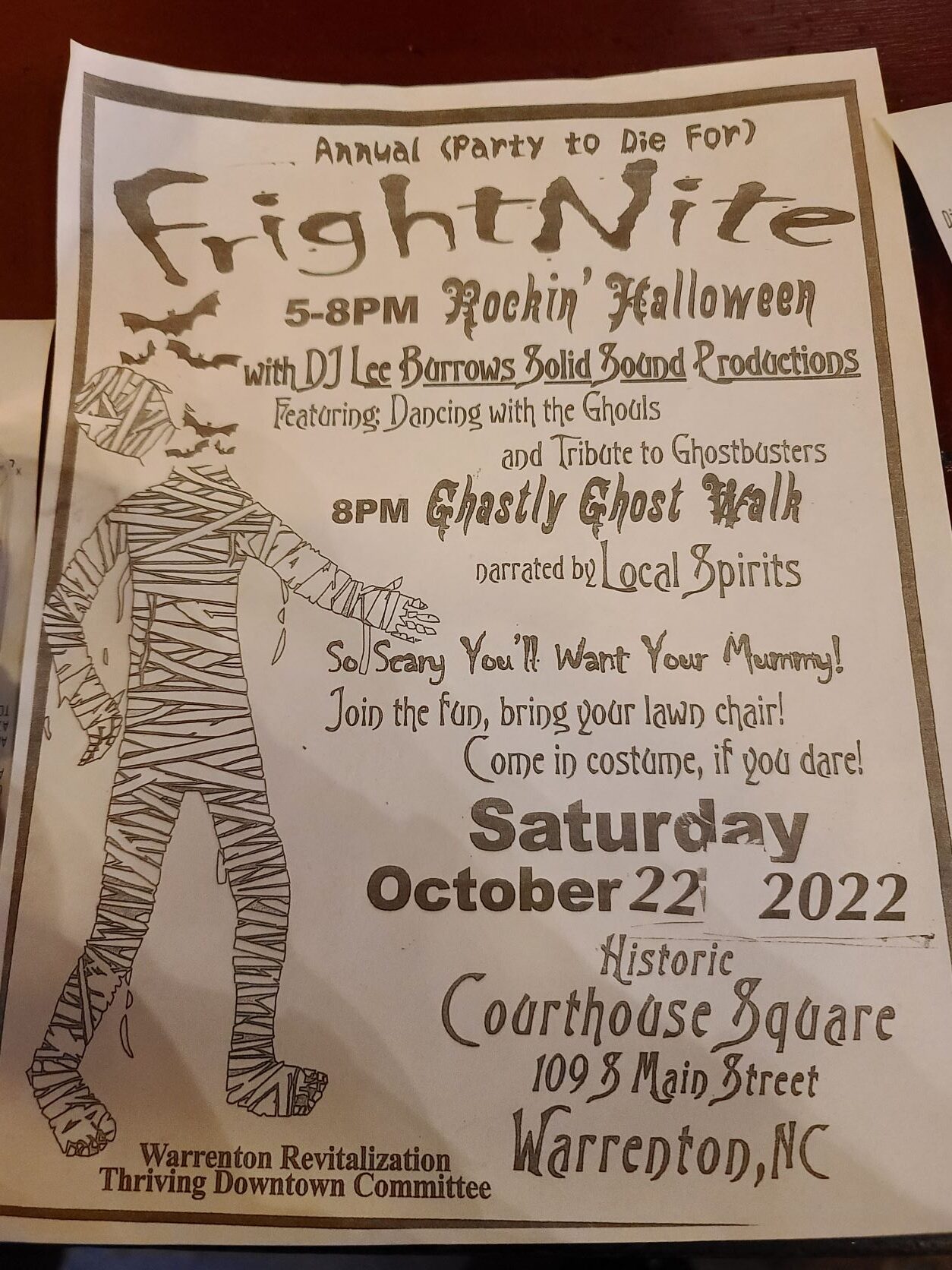 fright nite night warrenton warren county nc 2022