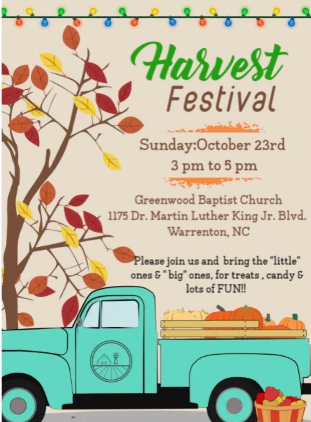 harvest festival greenwood baptist church warrenton nc 2022