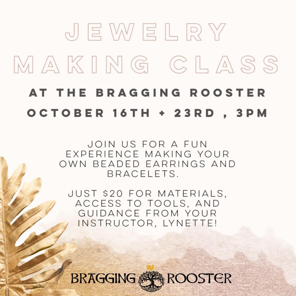 jewelry making class bragging rooster beer and mead warrenton nc oct 2022