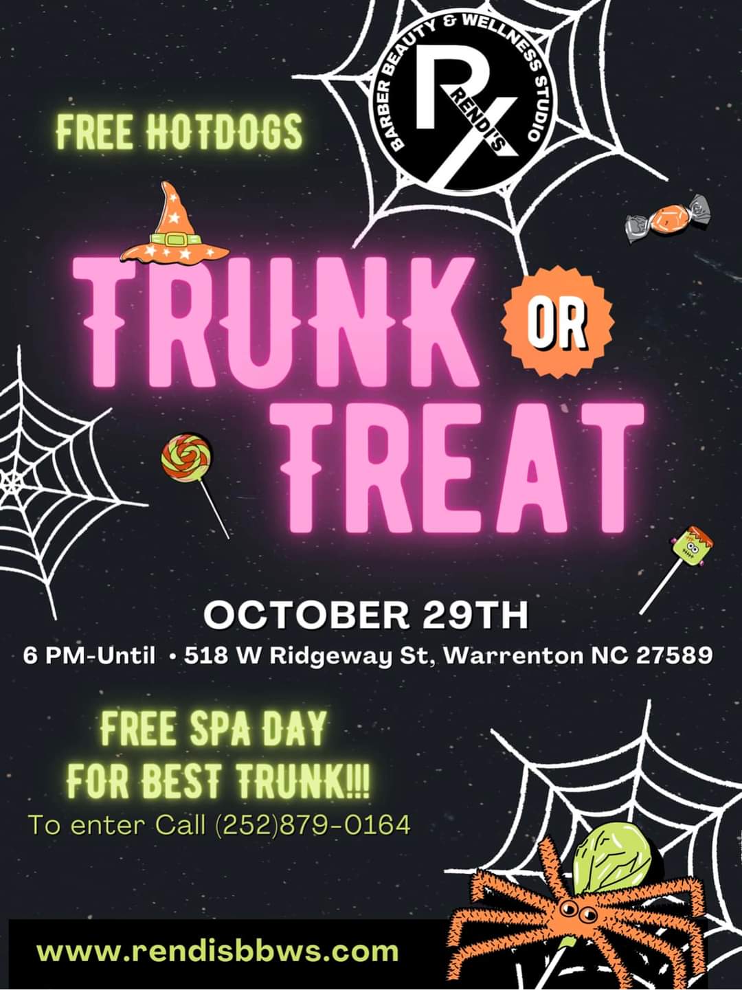 rendis trunk or treat warrenton nc halloween 2022