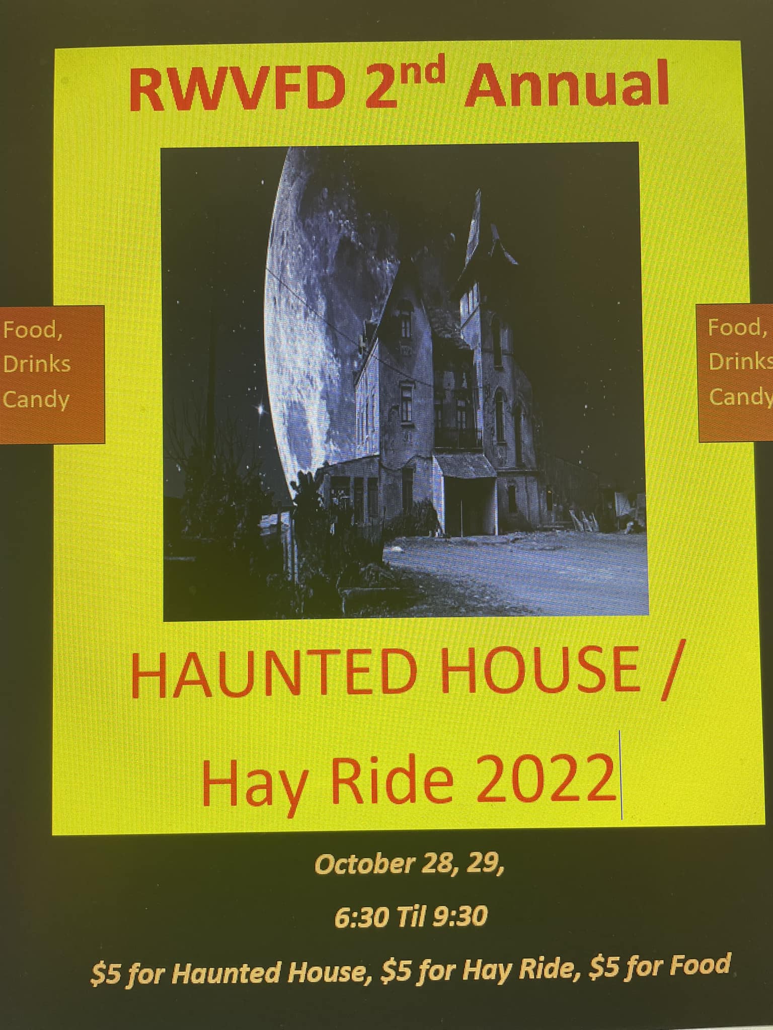 roanoke wildwood volunteer fire department haunted house hay ride halloween 2022