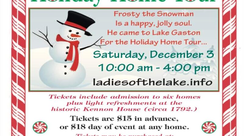 Ladies of the Lake holiday homes tour Littleton nc