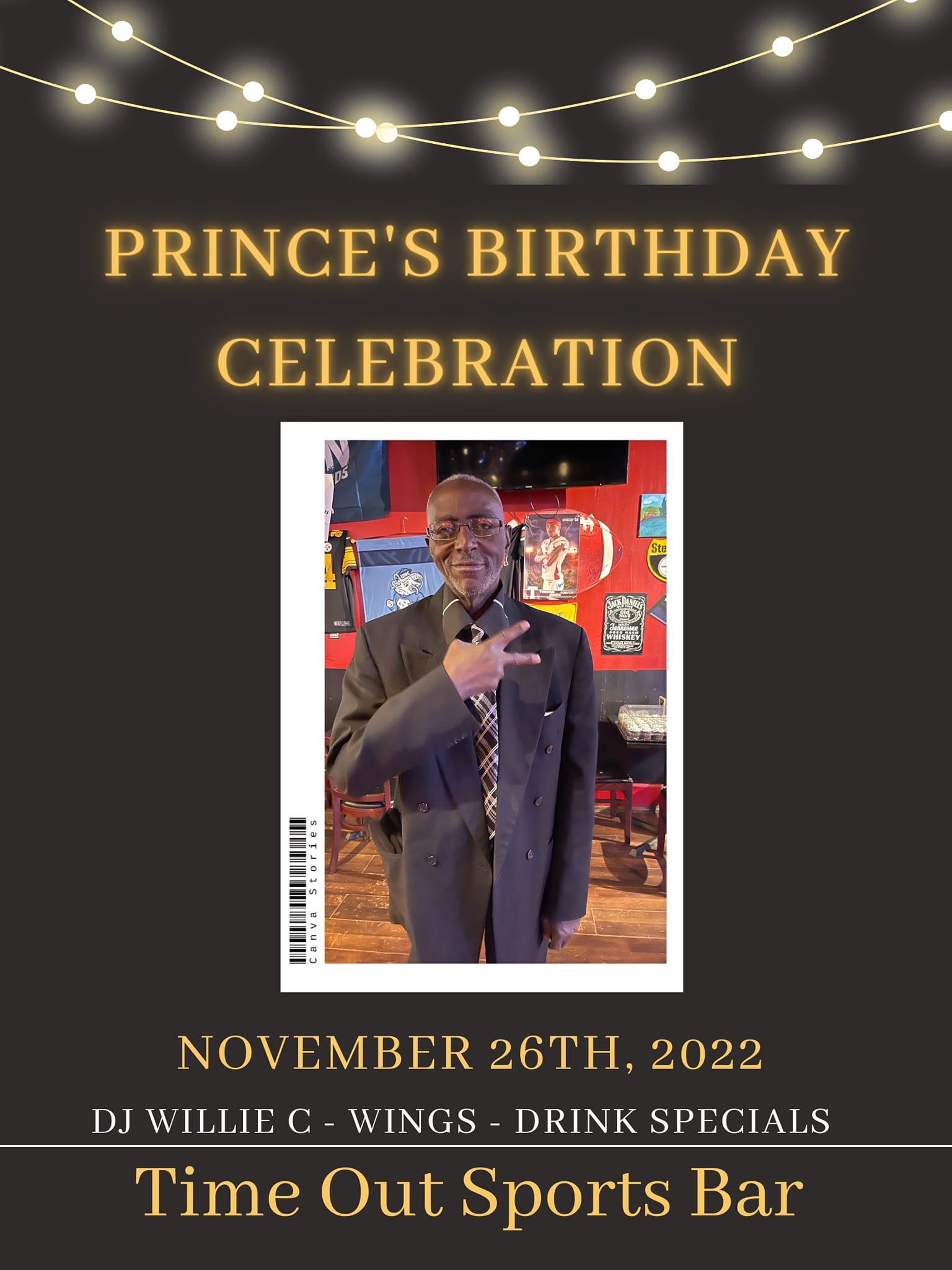 princes birthday time out sports bar warrenton nc november 26