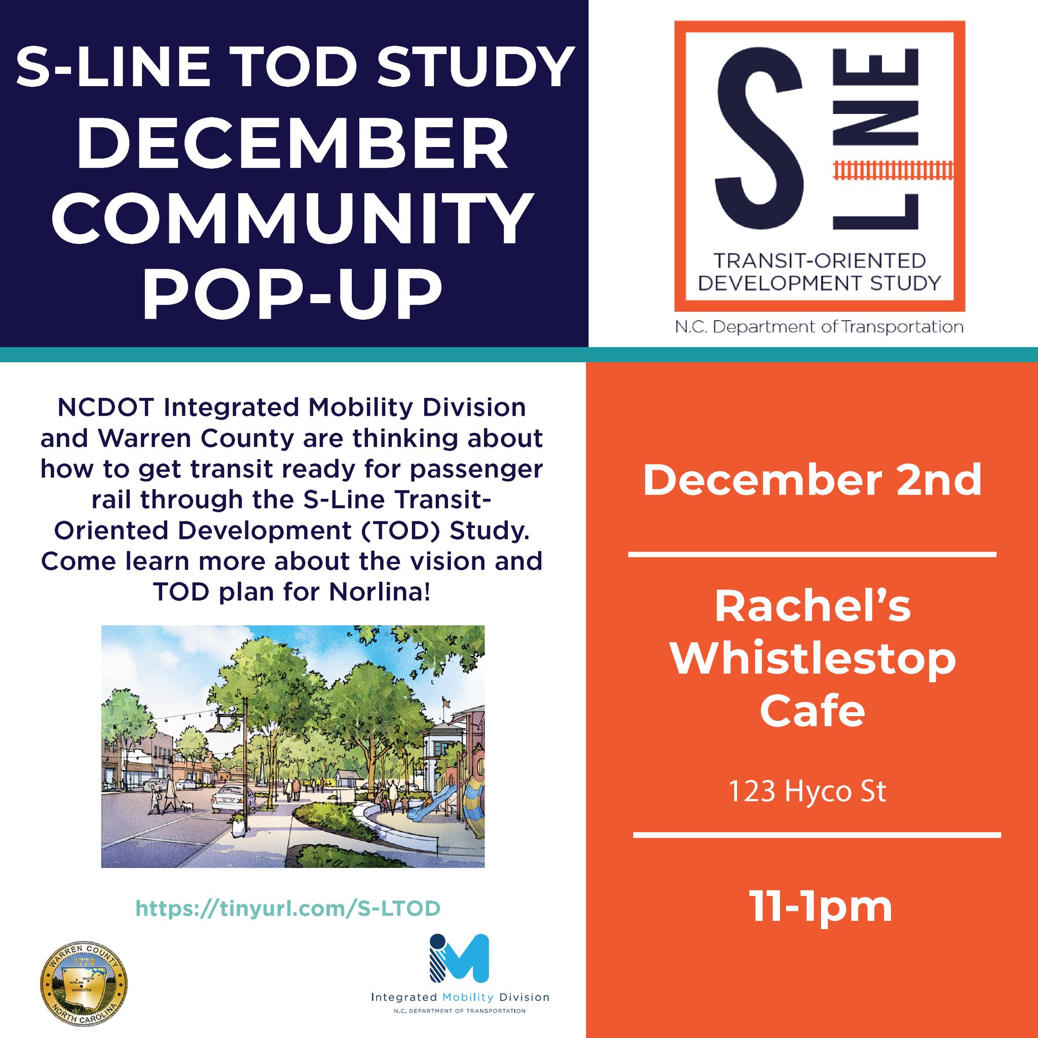 s line tod study december community pop up rachels whistle stop norlina nc