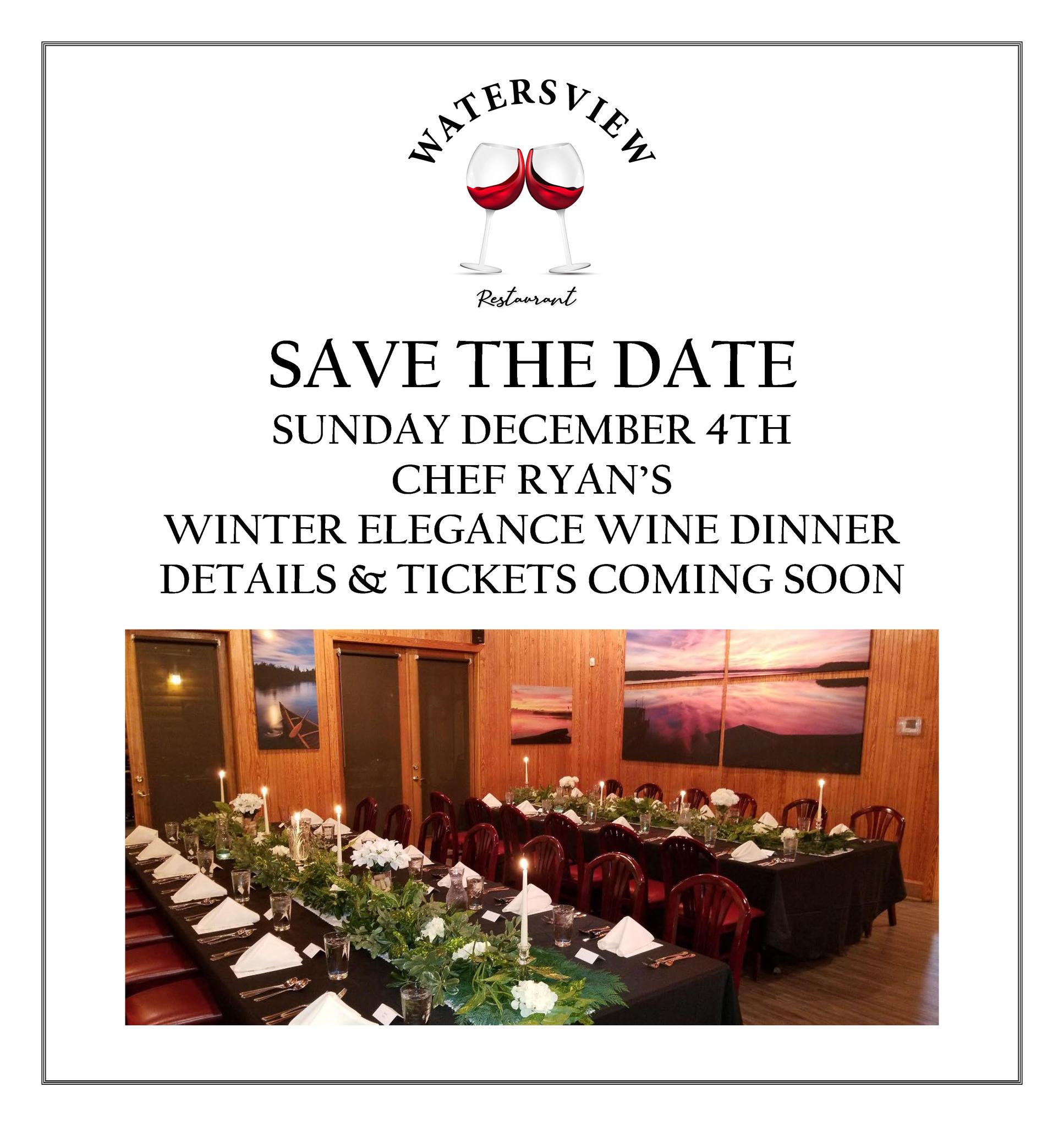 watersview restaurant littleton lake gaston nc winter elegance wine dinner