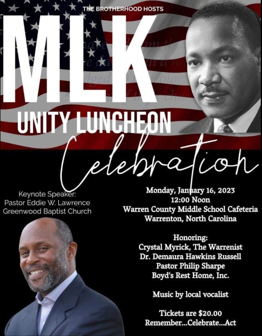 martin luther king jr mlk day brotherhood warren county warrenton nc