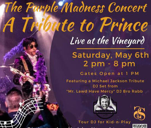 purple madness prince tribute seven springs farm and vineyard norlina nc may 2023