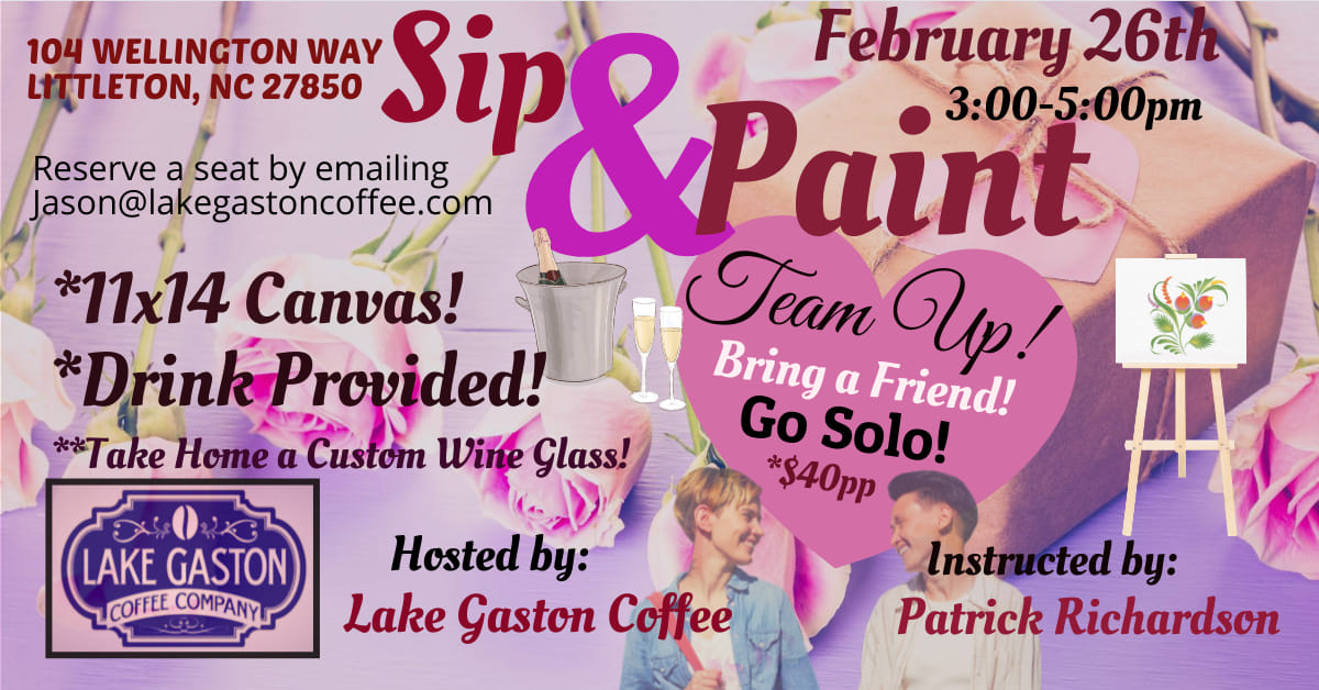 sip and paint howling wolf painting and designs lake gaston coffee littleton nc february 26 2023