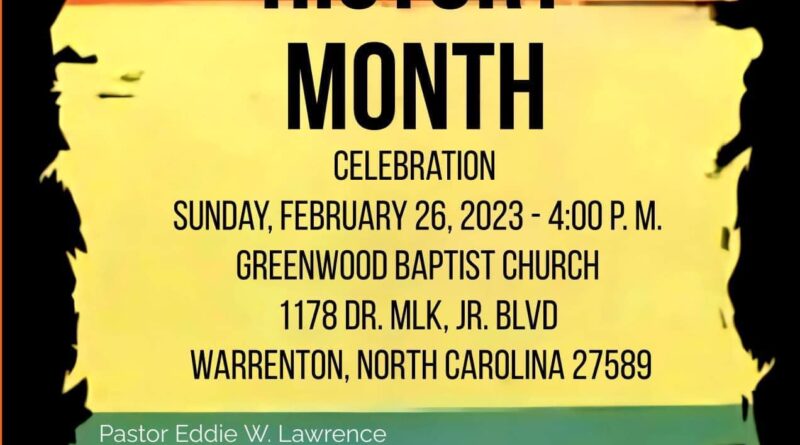 the brotherhood black history month greenwood baptist church warrenton february 2023