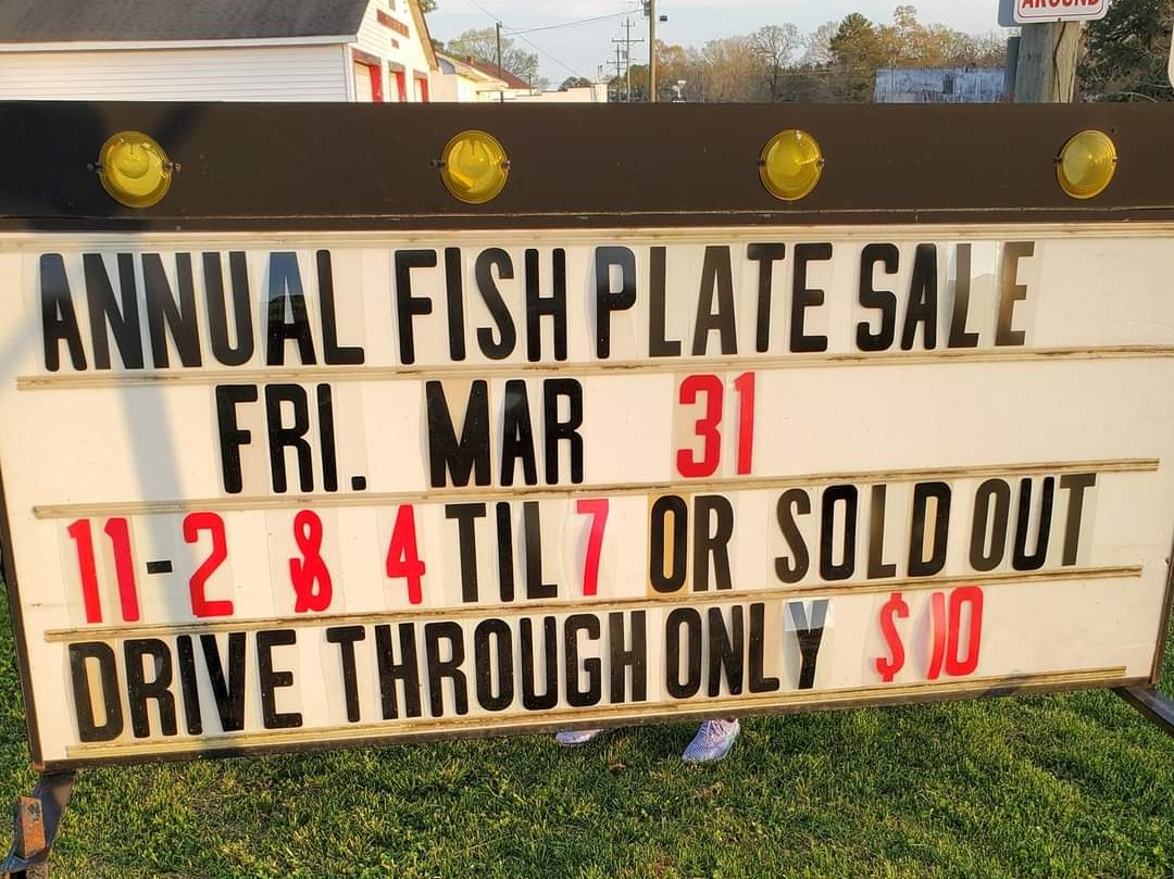 fish plate sale arcola fire department march 2023