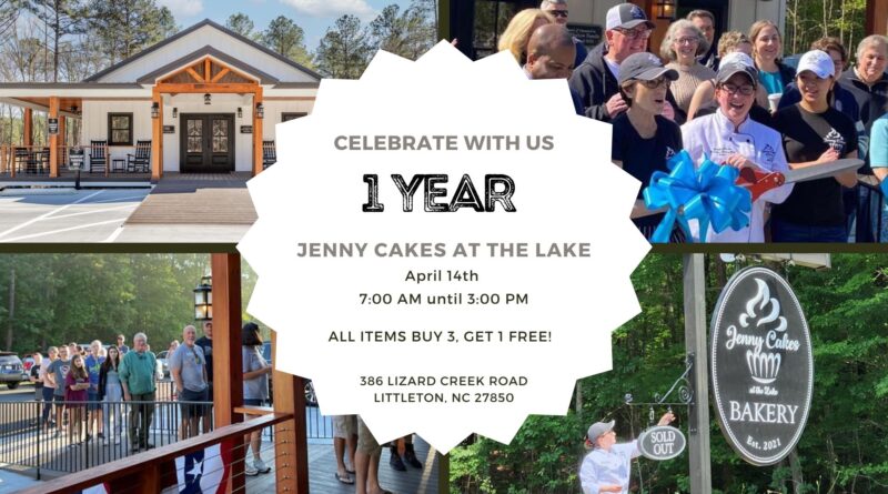 jenny cakes at the lake one year anniversary april 14 2023 littleton lake gaston