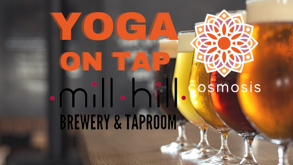 yoga on tap cosmosis yoga mill hill brewery taproom warrenton nc march 26 2023