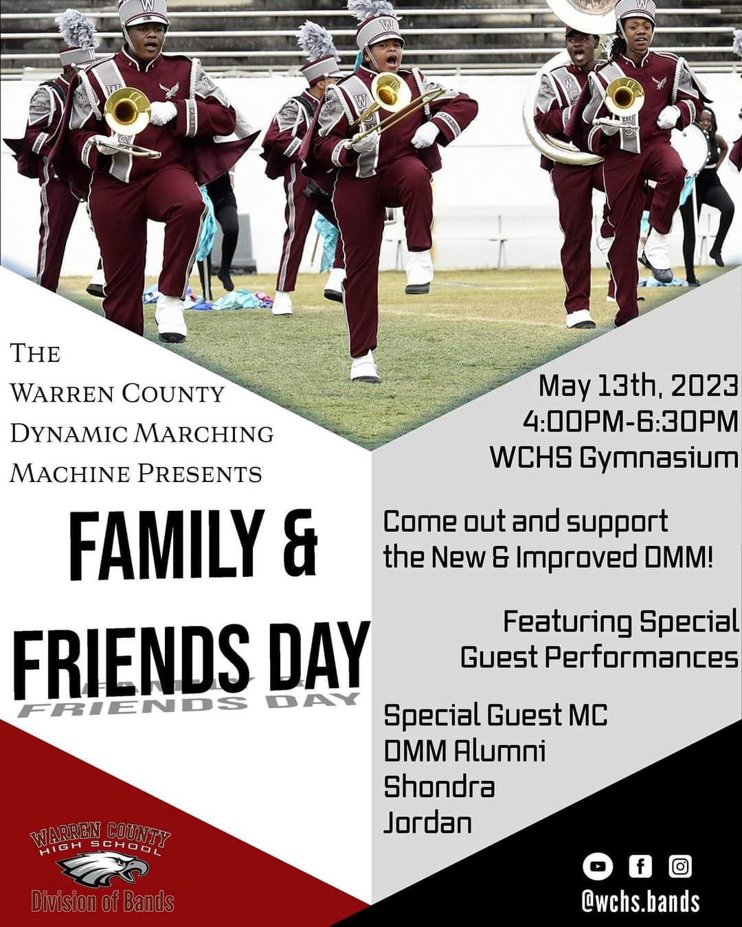 warren county dynamic marching machine family and friends day may 13 2023