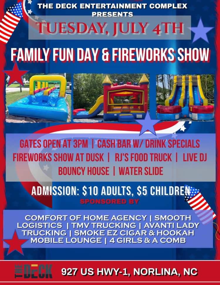 family fun day fireworks show the deck norlina july 4 2023