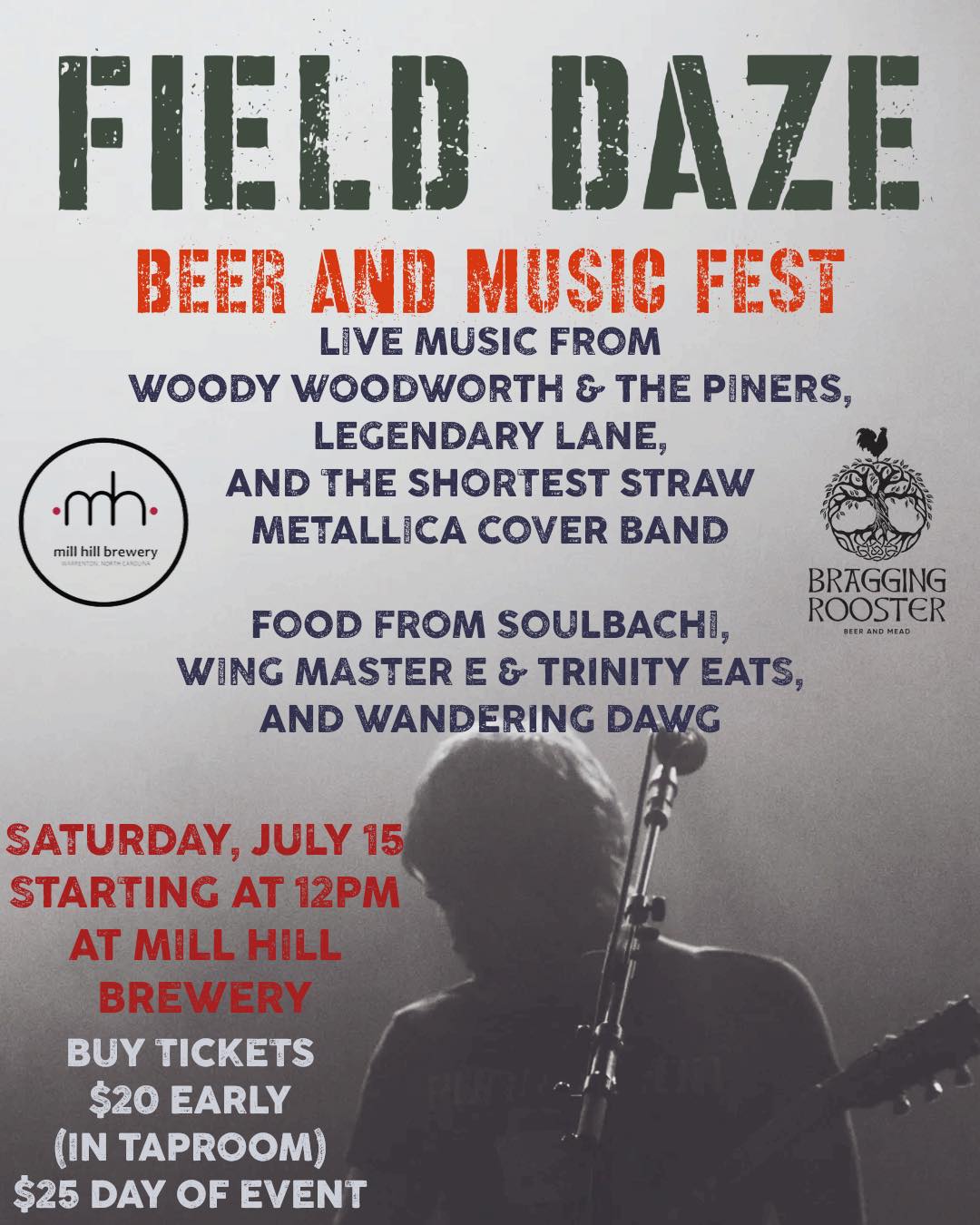 field daze beer and music fest mill hill bragging rooster warrenton nc july 15 2023