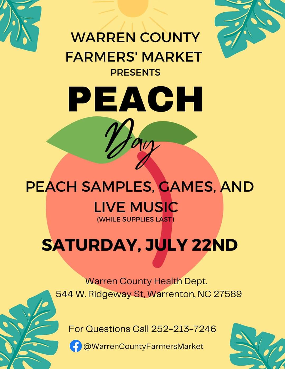 peach day warren county farmers market warrenton nc july 22 2023