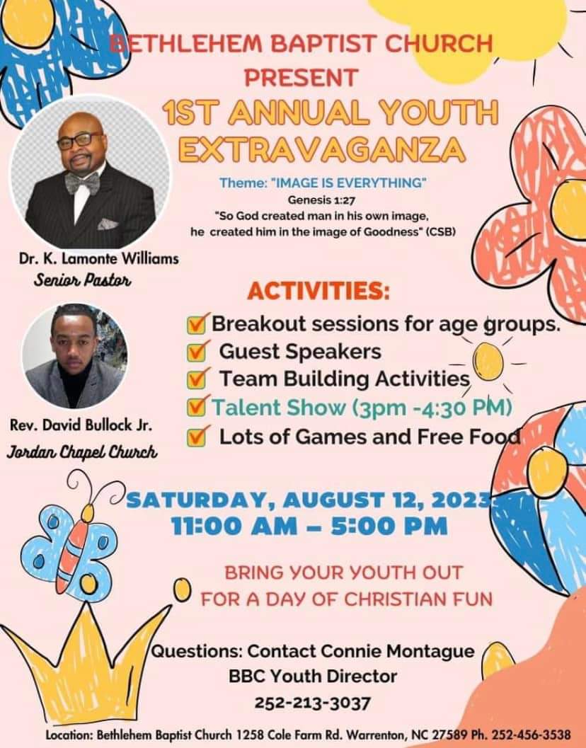 bethlehem baptist church youth extravaganza august 12 2023