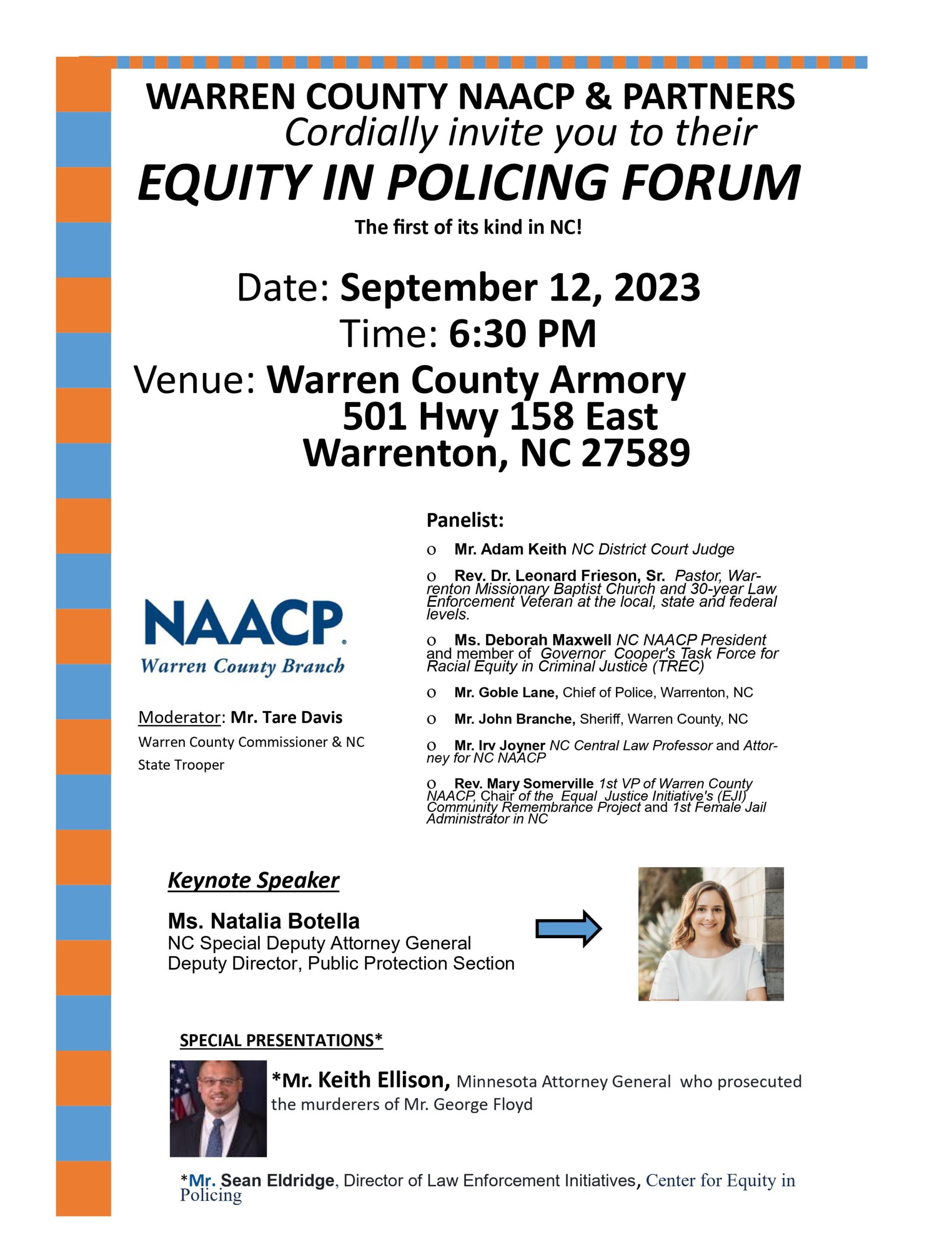 Equity in Policing Forum naacp warren county warrenton nc september 12 2023