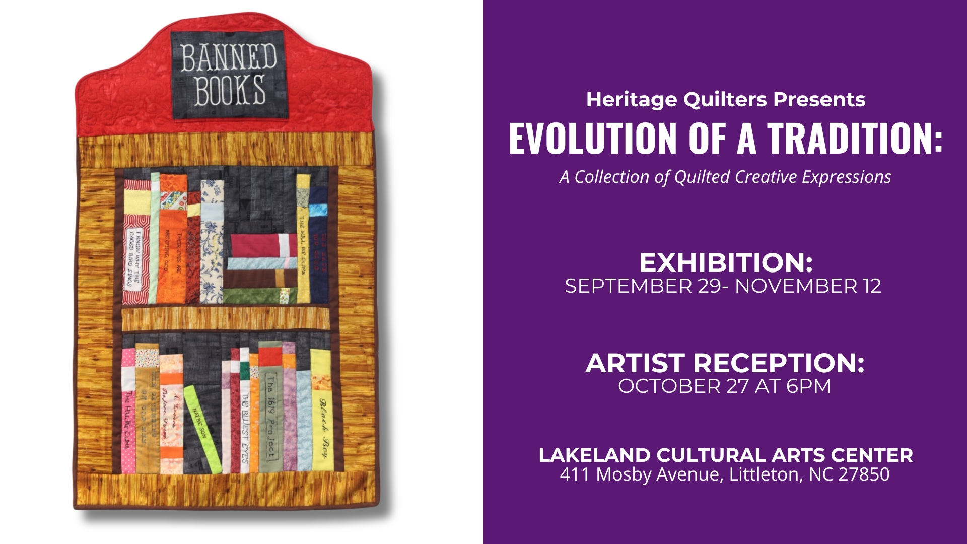 An Evolution of a Tradition Heritage Quilters quilt show Lakeland Cultural Arts Center Littleton Lake Gaston NC