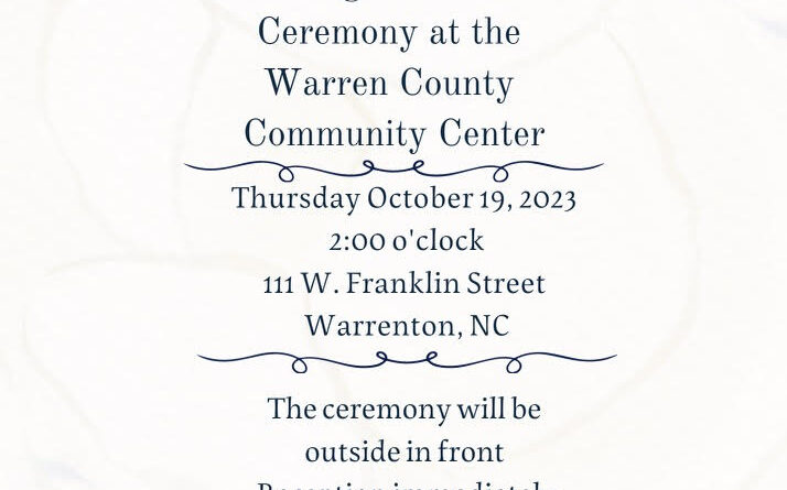 Warren County Community Center NC Civil Rights Trail Marker Unveiling Dedication Warrenton October 19 2023