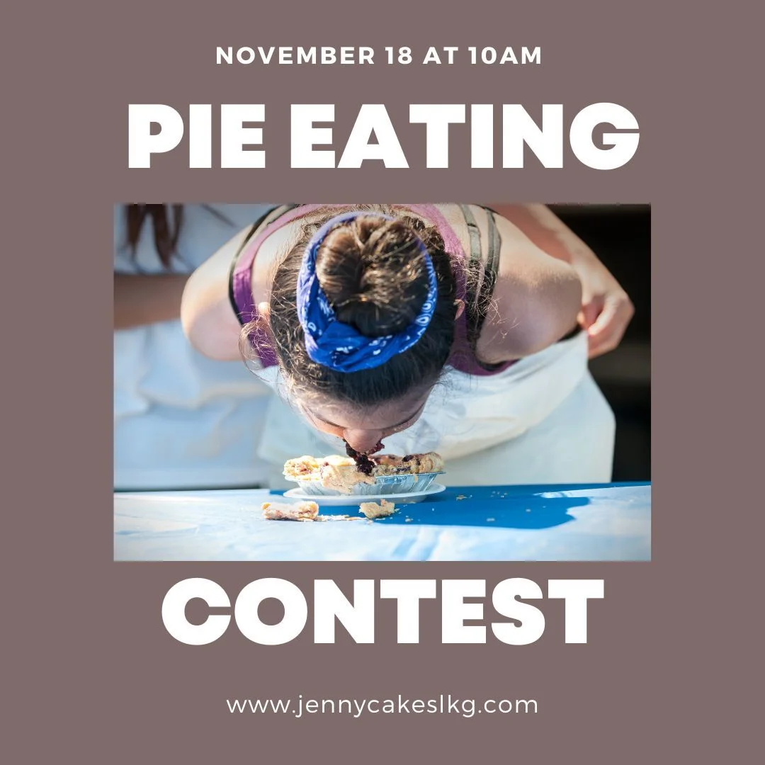 pie eating contest jenny cakes at the lake november 2023