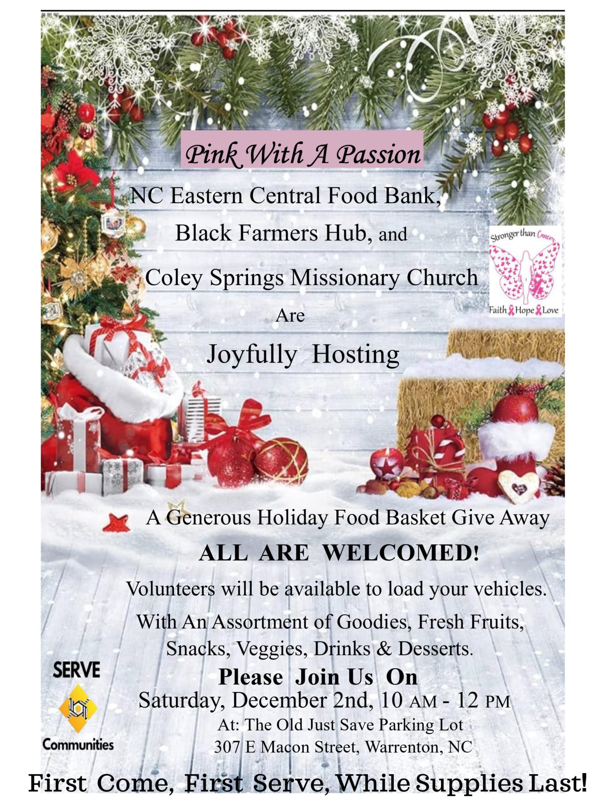 Pink With A Passion holiday food giveaway Dec 2023
