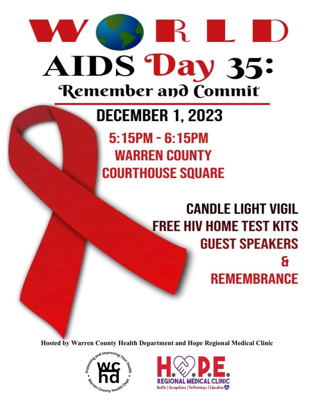 World aids day Warren county NC