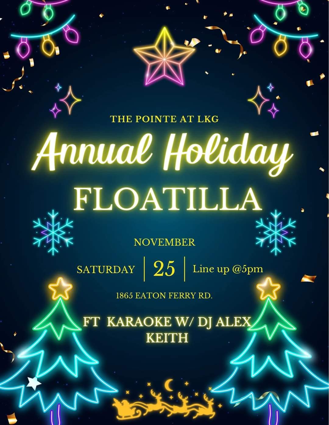 annual holiday floatilla pointe at lake gaston november 25 2023
