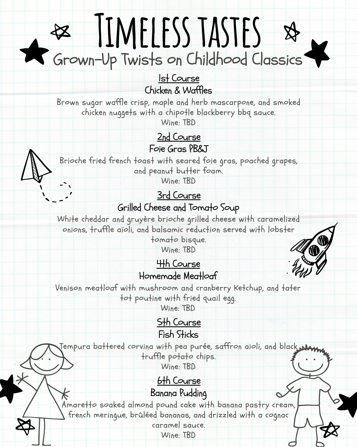 Timeless Taste: Grown-Up Twists on Childhood Delights Wine Pairing Dinner