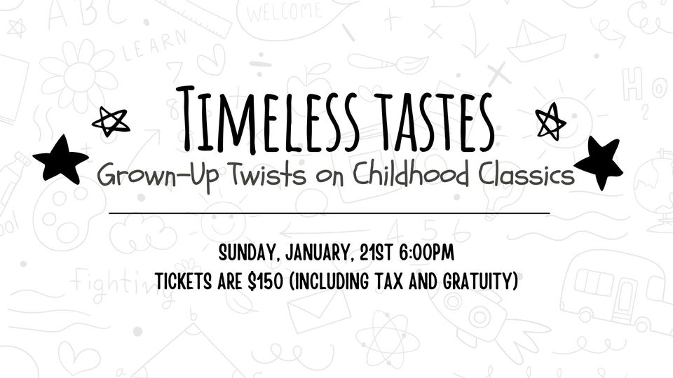 Timeless Taste Grown-Up Twists on Childhood Delights Wine Pairing Dinner watersview restaurant littleton