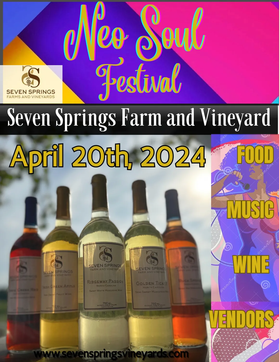 neosoul festival seven springs farm and vineyard april 20 2024